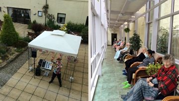 Outdoor entertainment delights at Edinburgh care home